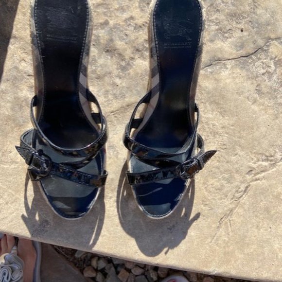 Burberry Patent leather & jute trim espadrilles - Picture 2 of 6